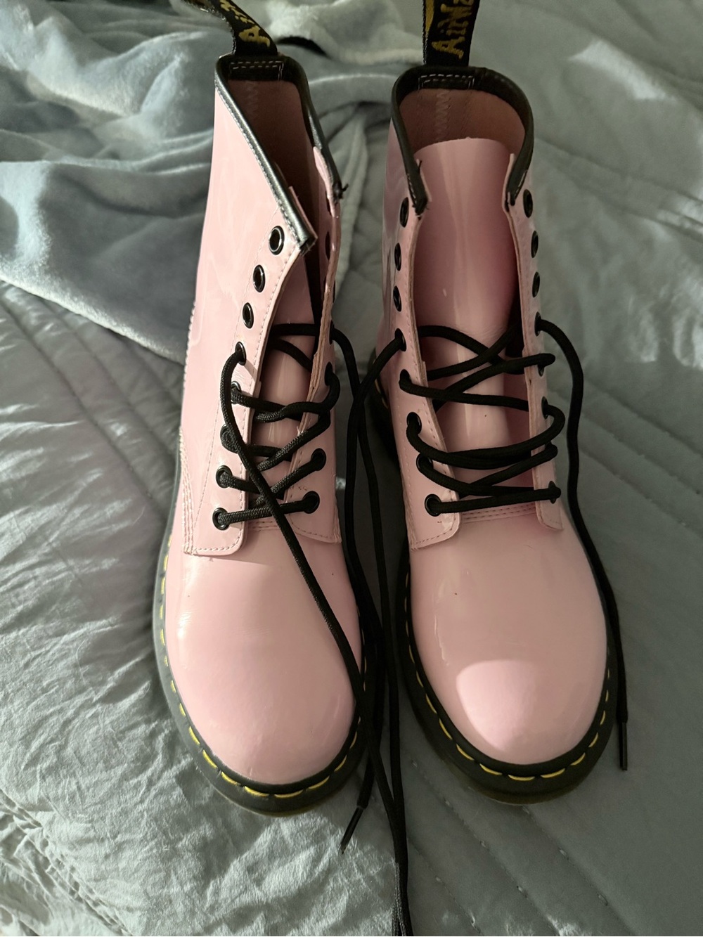 Dr. Martens Pink Patent 8-Eye Lace-Up Boot - Picture 4 of 5